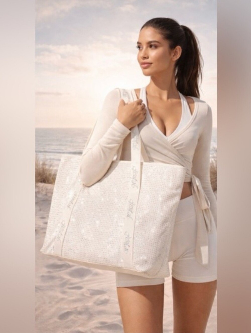 Pink Bling Tote Bag/ Beach Festival Ready!